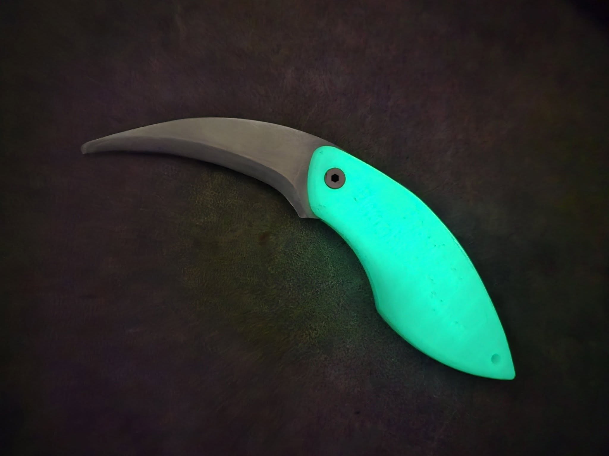 Coltello Tascabile multifunzione Passione Funghi e Tartufi, manico giada luminescente